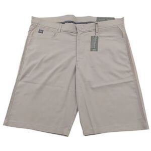 Matte Grey Golf Shorts Mens 40 Beige Lightweight Stretch Comfort Chinos Casual